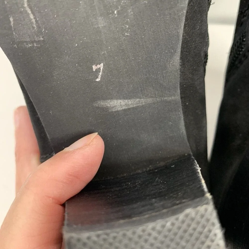 Steven Steve Madden Size 7 Ankle‎ Boot Bootie Wesley Black Nubuck Suede Leather